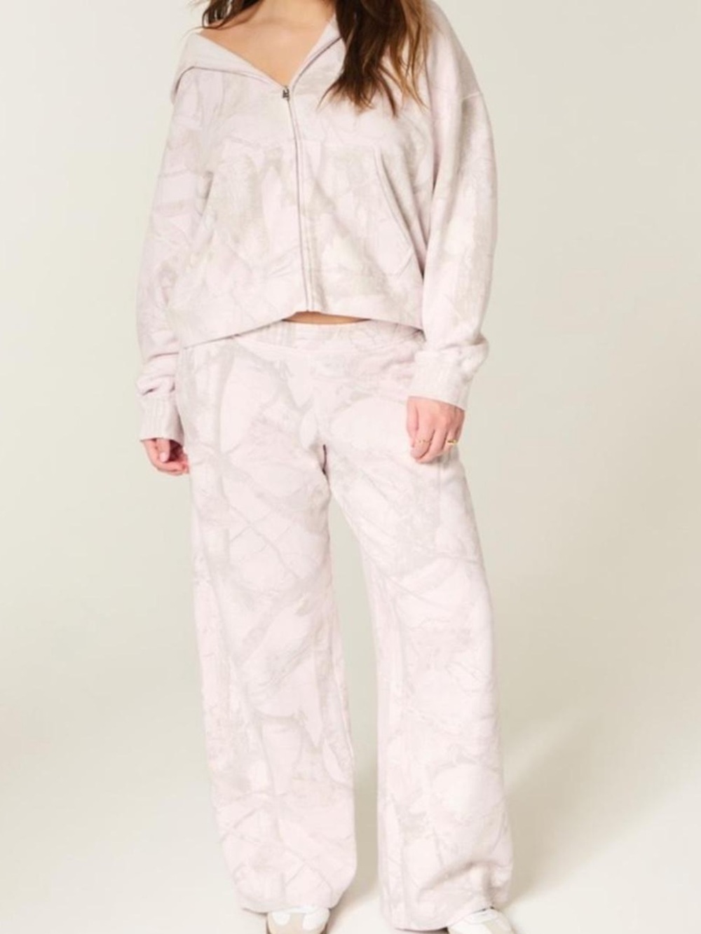 Hollister Camo Pink Wide-Leg Lounge Pants